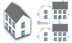 Papierhaus-Bastelbogen